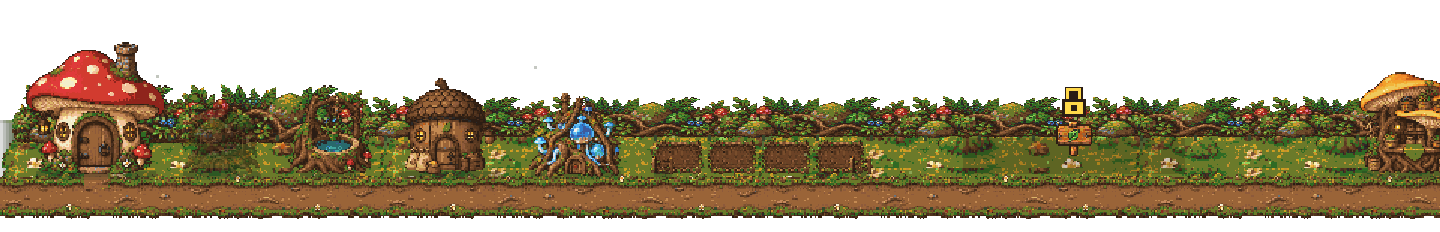 Mushroom houses and buildings from The Gnomes' Awakening expansion.