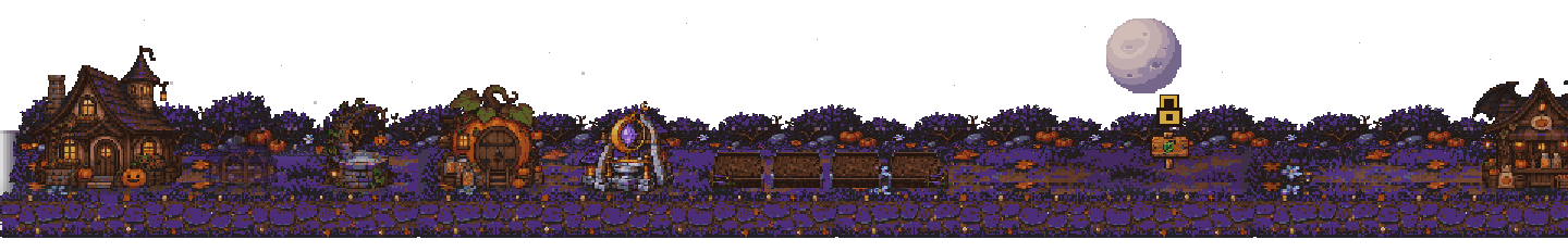 Enchanted buildings from the Witches' Night expansion.