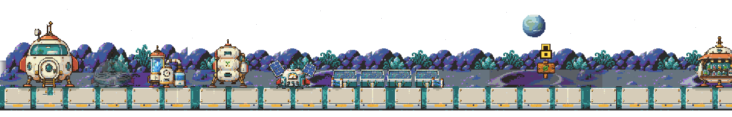 Space buildings from the Retro Space Frontier expansion.